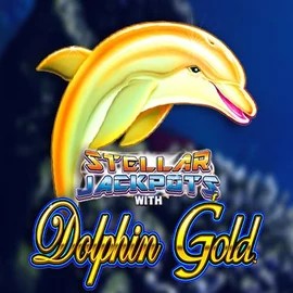 Dolphin Gold with Stellar Jackpots by Lightning Box Game, showcased at mr-pachocasino.pl – game logo